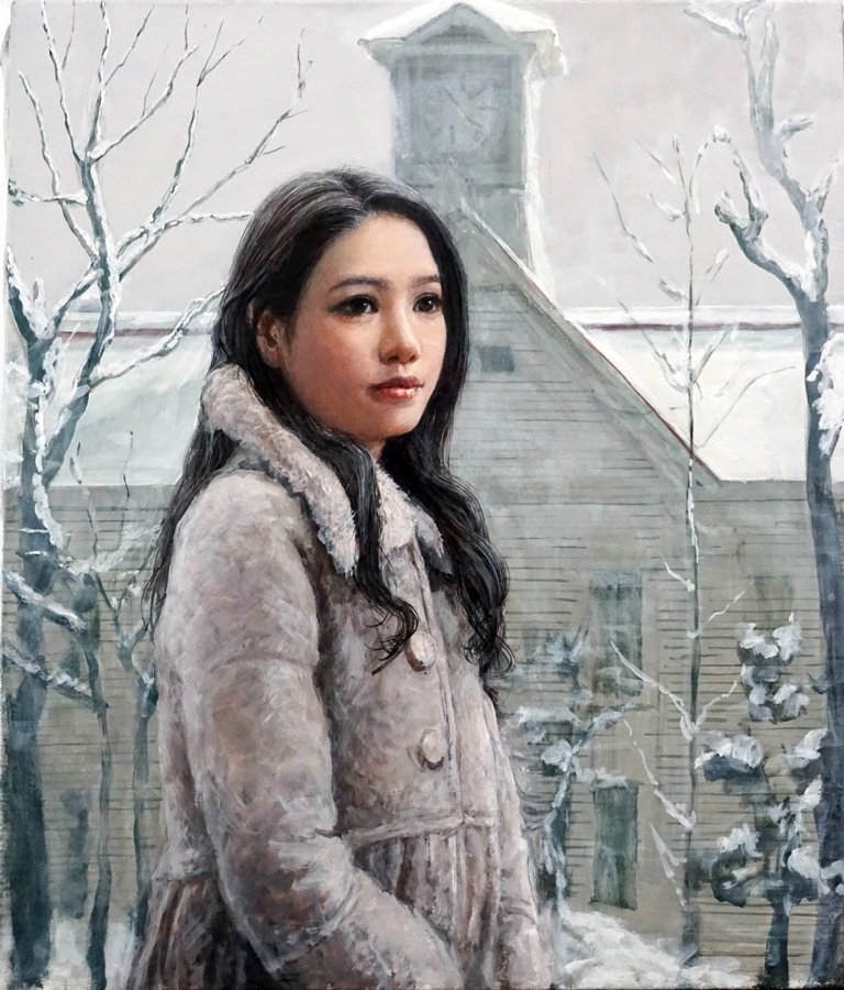 「冬の時計台」 油彩10号  440,000円