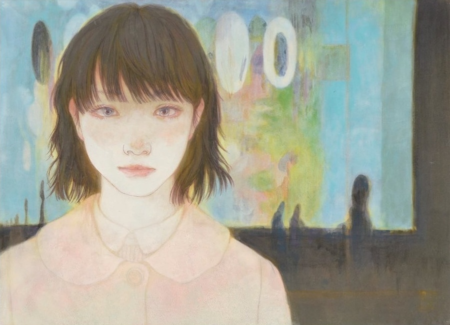 「あなたのこえが雑踏になる」 日本画4号　132,000円