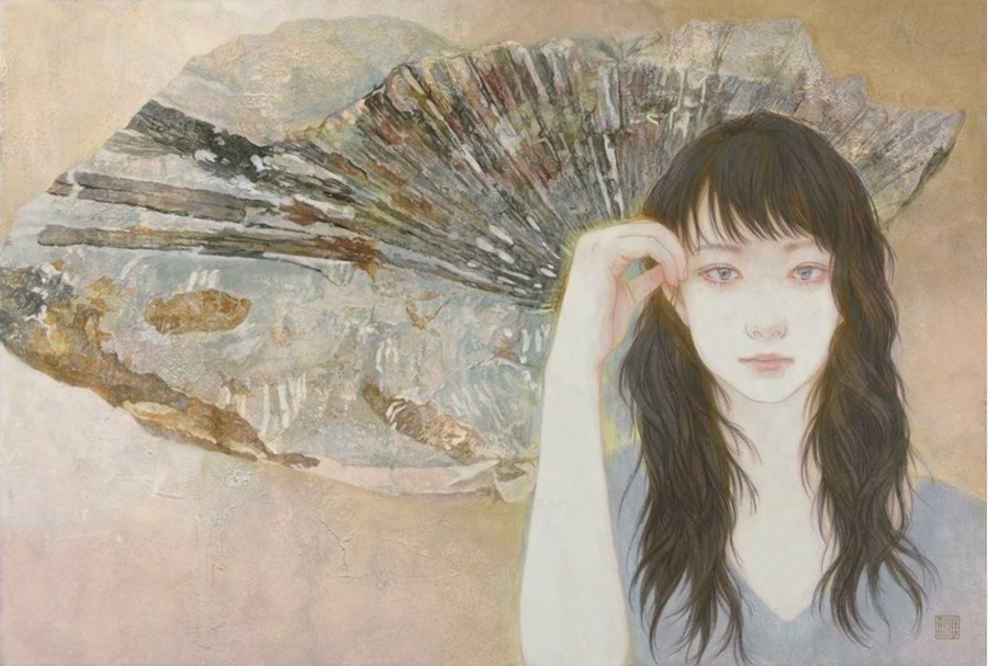 「永い午后」 日本画M12号　396,000円