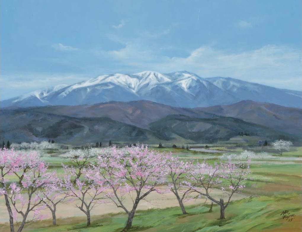 「旭岳遠望（山形県長井市）」 油彩6号　330,000円