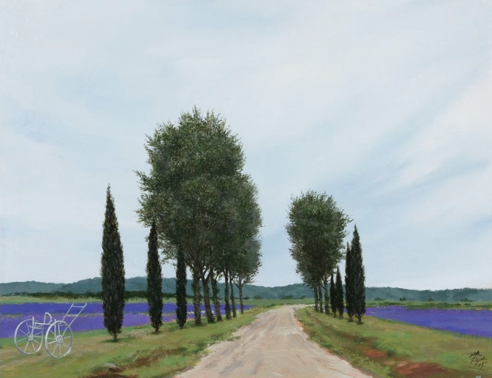 「六月のラベンダー風景」　油彩6号　330,000円