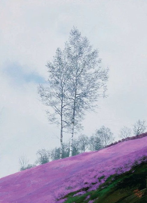 「双樹・北の大地」 油彩4号　220,000円