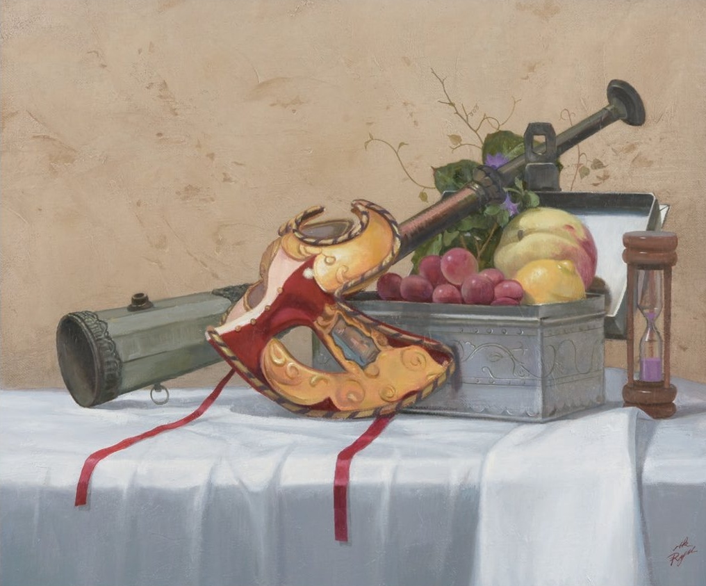 「獺祭図－仮面」油彩8号　440,000円