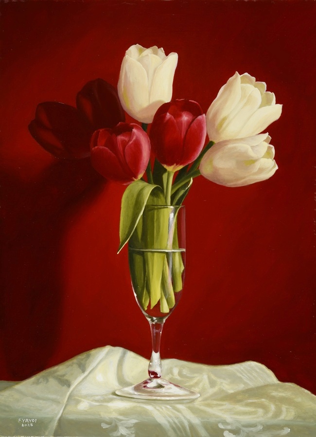 「祝福の花〜チューリップ」油彩P8号 308,000円